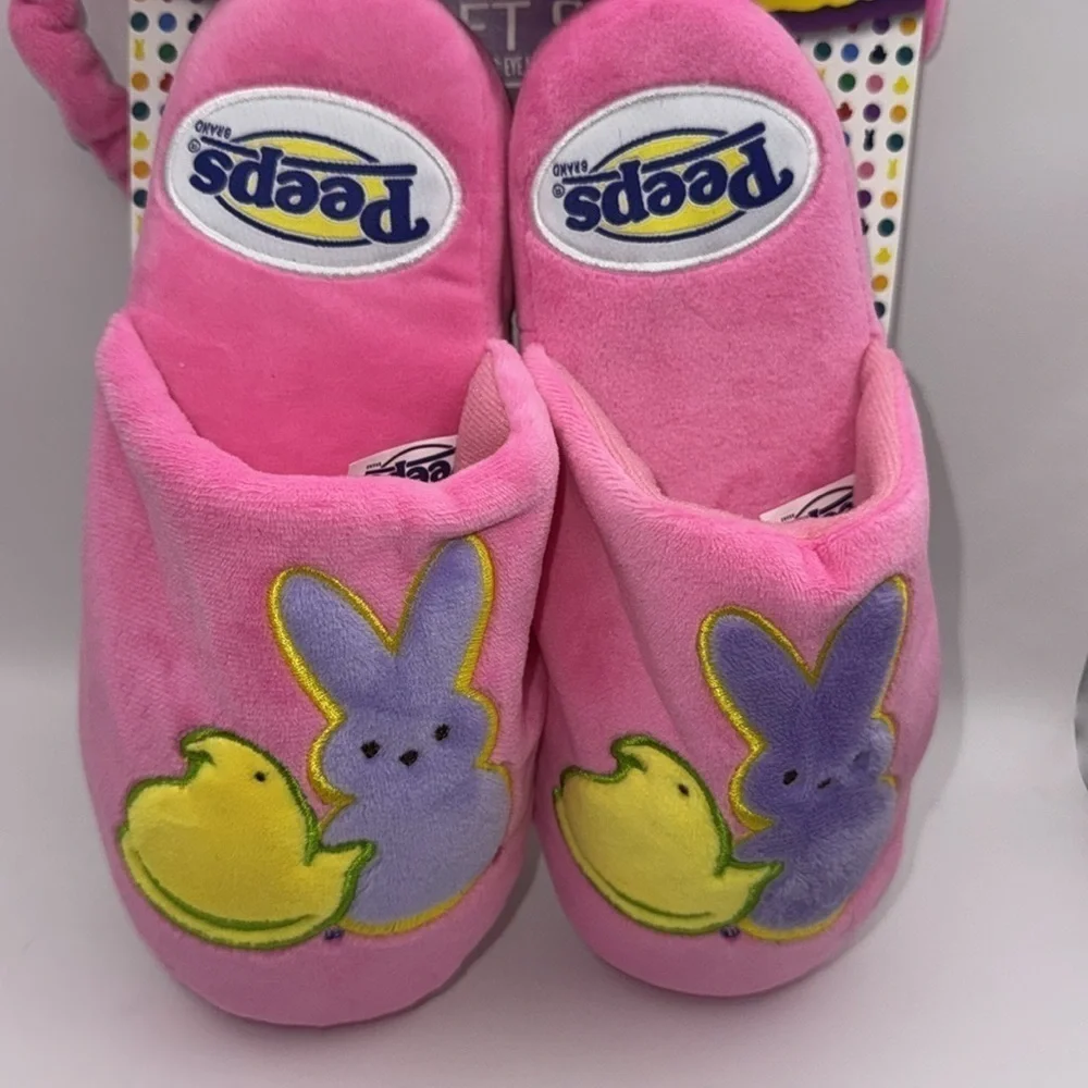 Peeps Pink Relaxation Set slippers and eye mask